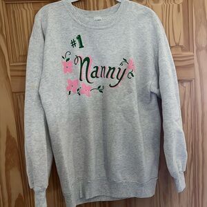 XL Light Grey “Nanny” Sweatshirt